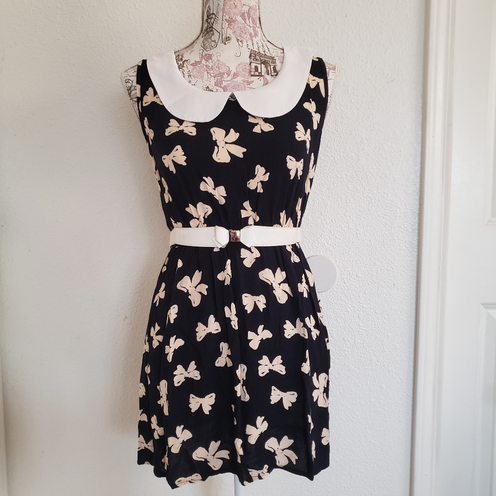 Cute Bow-Print Dress